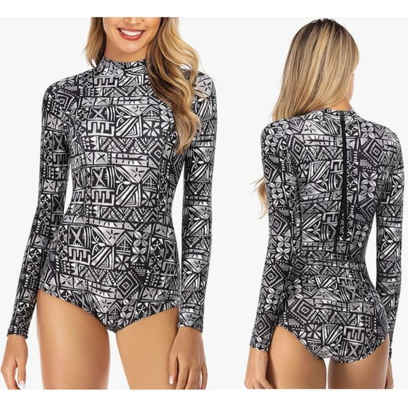 Elegant Long Sleeve One Piece Bathing Suit Gallery
